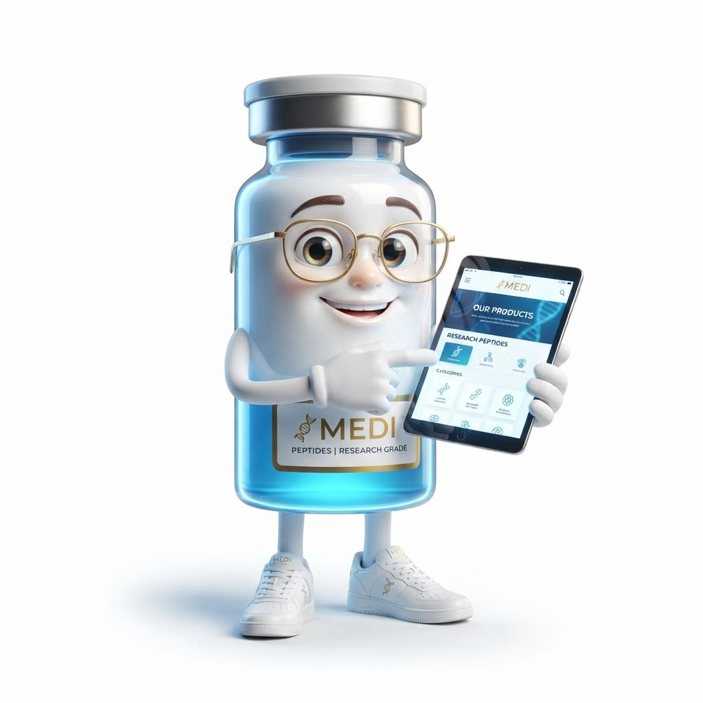 MEDI, the MED GO LAB research assistant, holding a tablet
