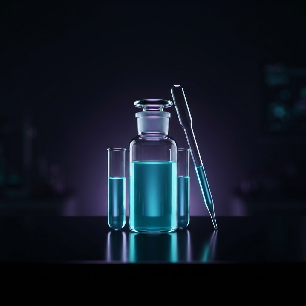 Laboratory research vials representing MED GO LAB resources